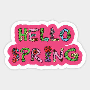 hello spring Sticker